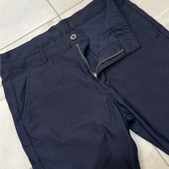 Boutique Super Skinny Stretch Luxury Italian Tailored Solid Navy Blue Chino Pant - Picture 2 of 9